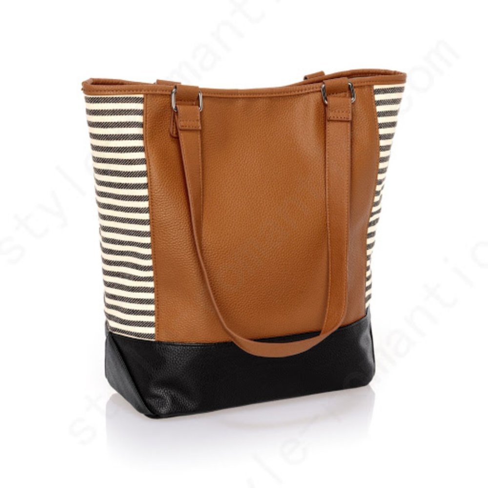 Colorblock Tote in Caramel Thirtyone